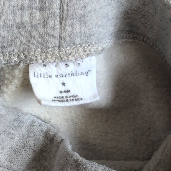 rise little earthling gray organic cotton blend joggers 6-9 months baby - Picture 5 of 7